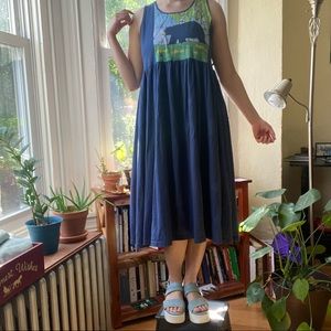 SOLD Stained Glass Bear Flowy Dress